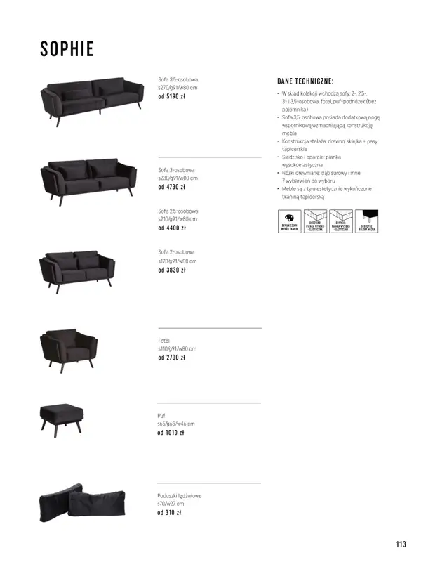 VOX - gazetka promocyjna Katalog mebli tapicerowanych od wtorku 22.03 do wtorku 31.01 - strona 113