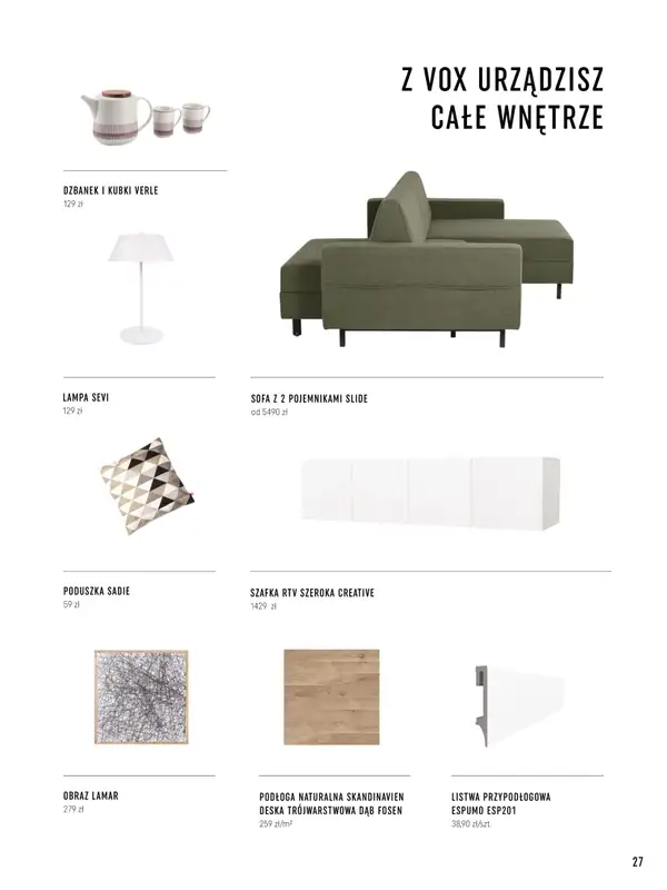 VOX - gazetka promocyjna Katalog mebli tapicerowanych od wtorku 22.03 do wtorku 31.01 - strona 27