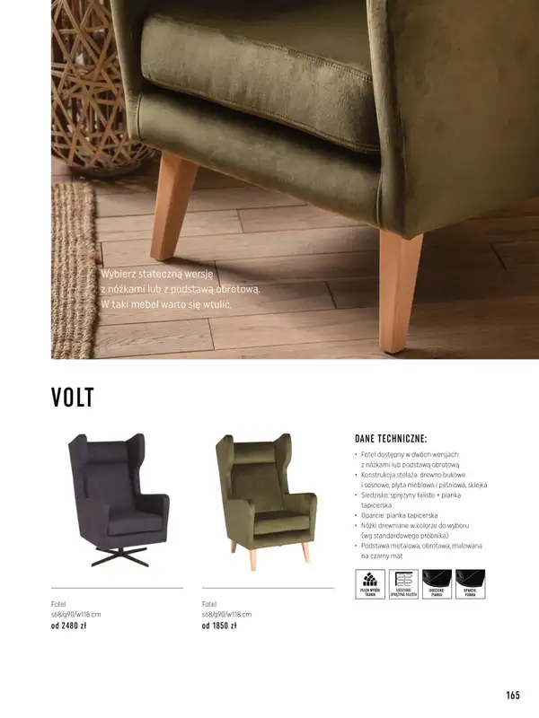 VOX - gazetka promocyjna Katalog mebli tapicerowanych od wtorku 22.03 do wtorku 31.01 - strona 165