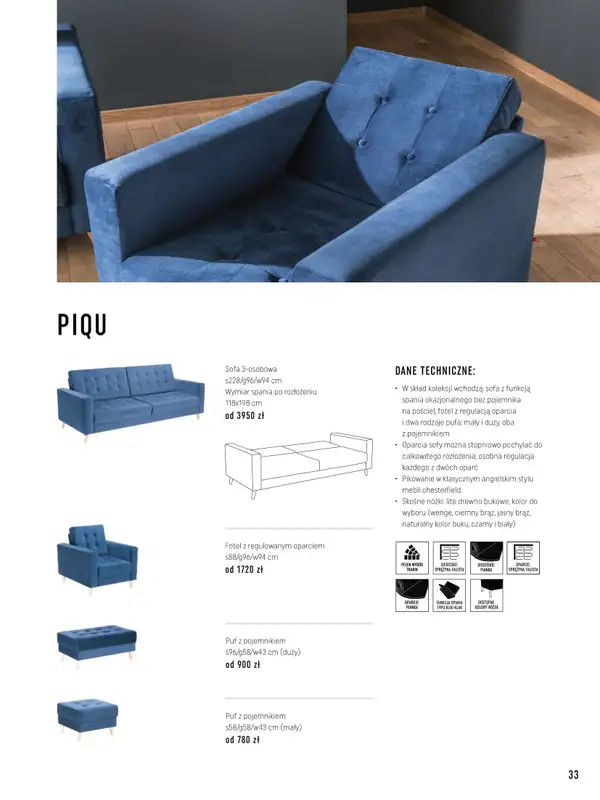 VOX - gazetka promocyjna Katalog mebli tapicerowanych od wtorku 22.03 do wtorku 31.01 - strona 33