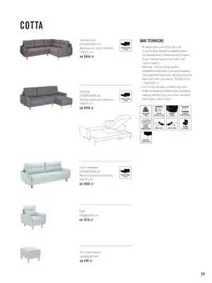 VOX - gazetka promocyjna Katalog mebli tapicerowanych od wtorku 22.03 do wtorku 31.01 - strona 39
