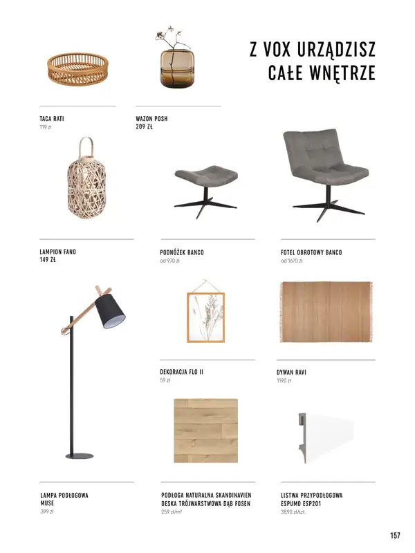VOX - gazetka promocyjna Katalog mebli tapicerowanych od wtorku 22.03 do wtorku 31.01 - strona 157
