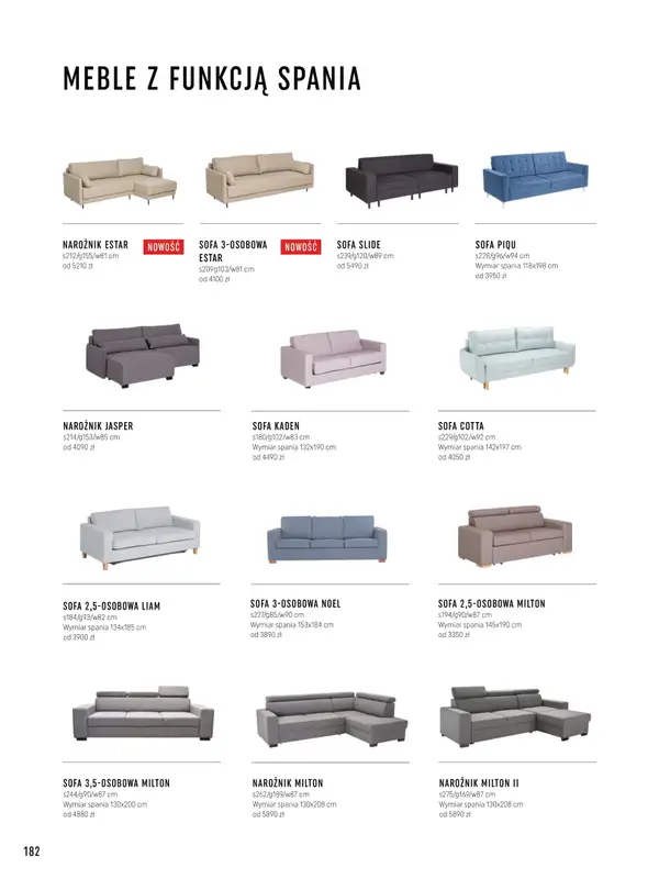 VOX - gazetka promocyjna Katalog mebli tapicerowanych od wtorku 22.03 do wtorku 31.01 - strona 182