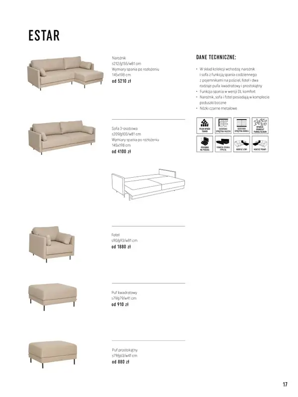 VOX - gazetka promocyjna Katalog mebli tapicerowanych od wtorku 22.03 do wtorku 31.01 - strona 17