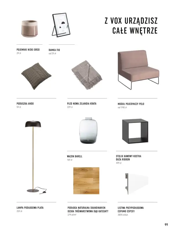 VOX - gazetka promocyjna Katalog mebli tapicerowanych od wtorku 22.03 do wtorku 31.01 - strona 99