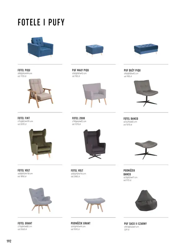 VOX - gazetka promocyjna Katalog mebli tapicerowanych od wtorku 22.03 do wtorku 31.01 - strona 192