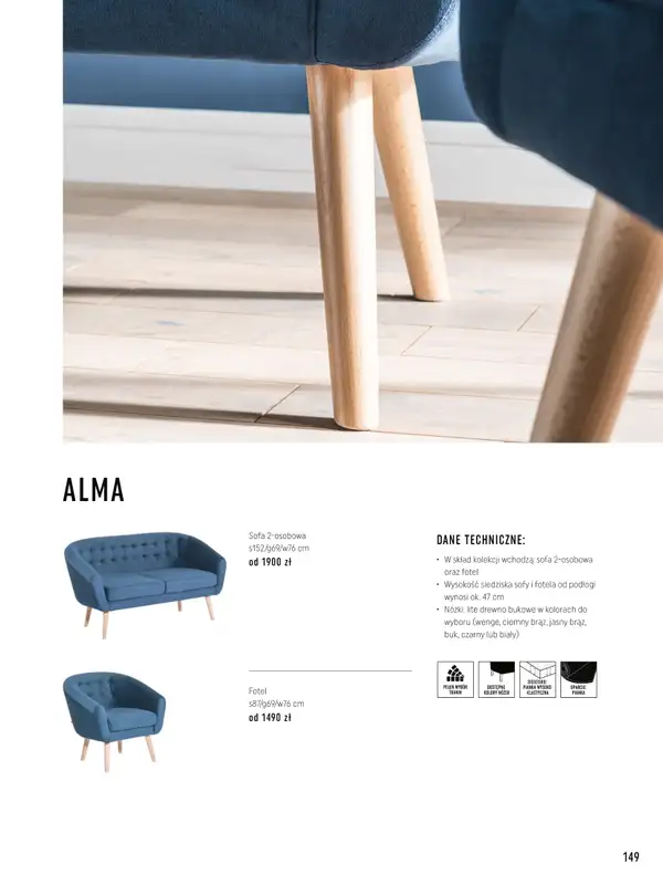 VOX - gazetka promocyjna Katalog mebli tapicerowanych od wtorku 22.03 do wtorku 31.01 - strona 149