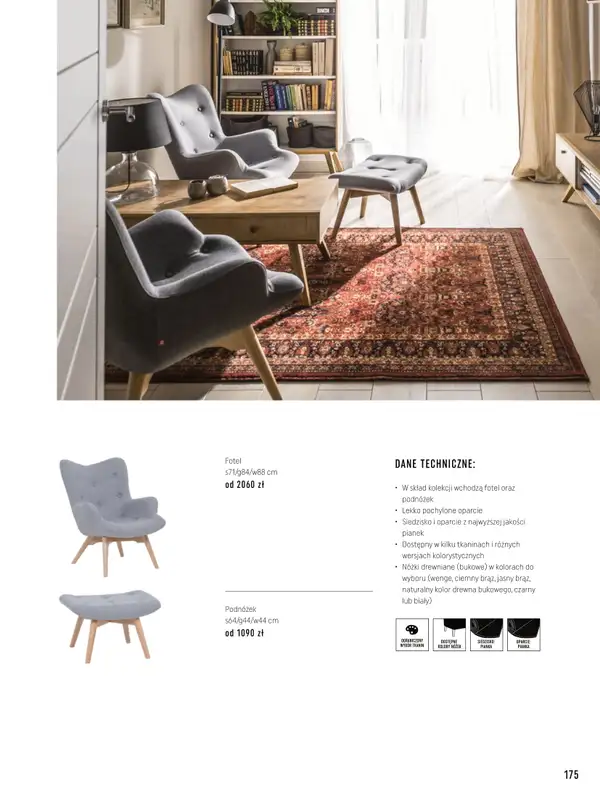 VOX - gazetka promocyjna Katalog mebli tapicerowanych od wtorku 22.03 do wtorku 31.01 - strona 175