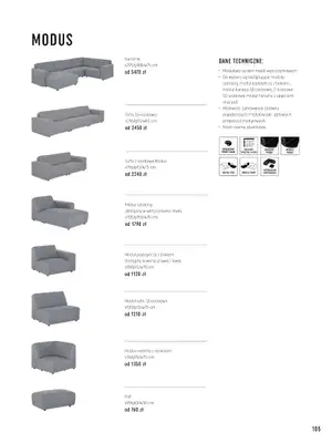 VOX - gazetka promocyjna Katalog mebli tapicerowanych od wtorku 22.03 do wtorku 31.01 - strona 105