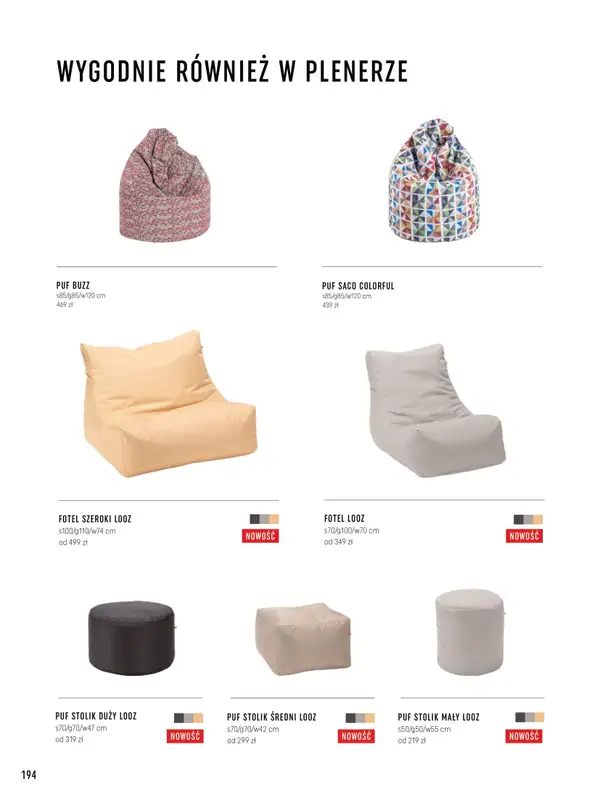 VOX - gazetka promocyjna Katalog mebli tapicerowanych od wtorku 22.03 do wtorku 31.01 - strona 194