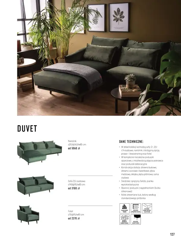 VOX - gazetka promocyjna Katalog mebli tapicerowanych od wtorku 22.03 do wtorku 31.01 - strona 127
