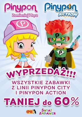 ŚWIAT ZABAWEK - gazetka promocyjna Do -60% na serię Pinypon od soboty 21.05 do soboty 04.06