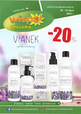 Drogeria Wispol - gazetka promocyjna Gazetka od piątku 01.07 do niedzieli 31.07