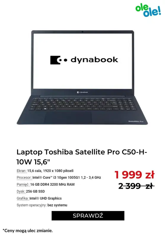 OleOle! - gazetka promocyjna Letnia obniżka do -1000 zł na laptopy od poniedziałku 11.07 do poniedziałku 11.07 - strona 4