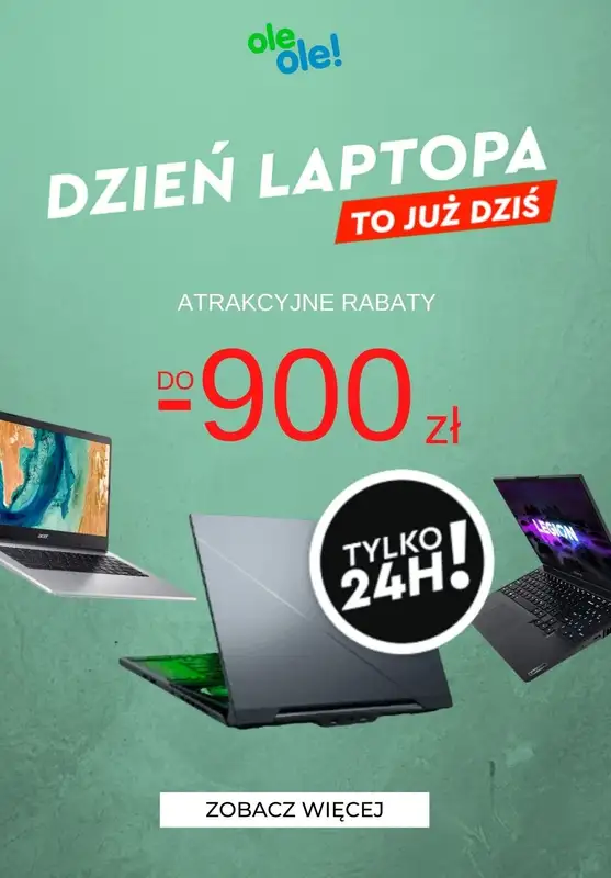 OleOle! - gazetka promocyjna Dzień laptopa do -900 zł od wtorku 12.07 do wtorku 12.07