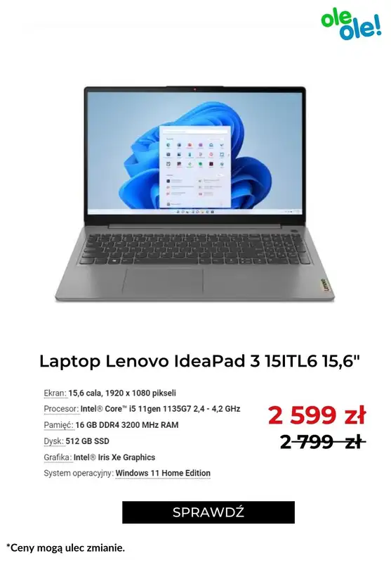 OleOle! - gazetka promocyjna Dzień laptopa do -1400 zł od czwartku 14.07 do czwartku 14.07 - strona 2