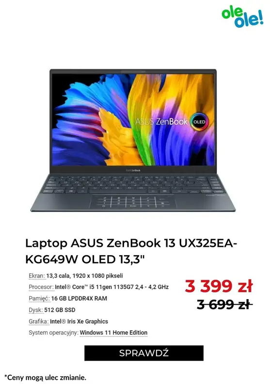 OleOle! - gazetka promocyjna Dzień laptopa do -1400 zł od czwartku 14.07 do czwartku 14.07 - strona 3