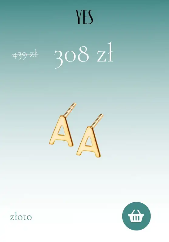 YES - gazetka promocyjna Kolczyki na wyprzedaży do -70% od poniedziałku 18.07 do niedzieli 24.07 - strona 7
