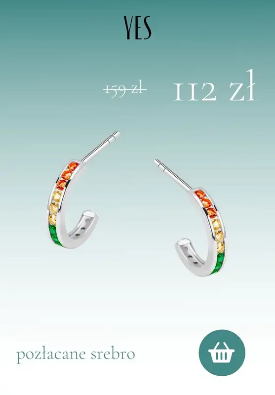 YES - gazetka promocyjna Kolczyki na wyprzedaży do -70% od poniedziałku 18.07 do niedzieli 24.07 - strona 4