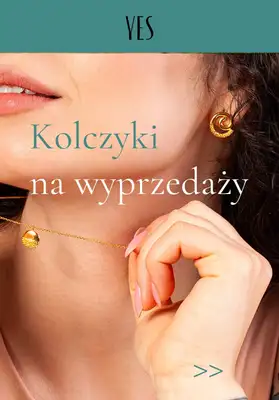 YES - gazetka promocyjna Kolczyki na wyprzedaży do -70% od poniedziałku 18.07 do niedzieli 24.07 YES - gazetka promocyjna Kolczyki na wyprzedaży do -70% od poniedziałku 18.07 do niedzieli 24.07