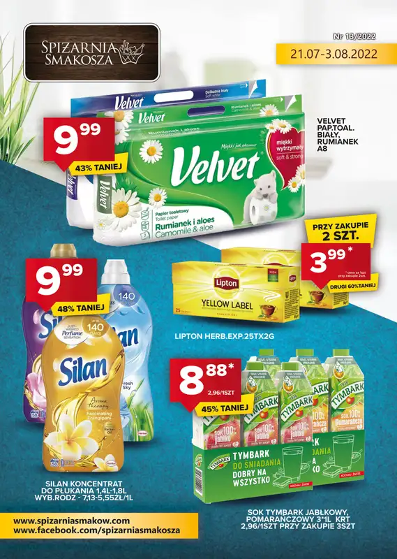 Spiżarnia Smakosza - gazetka promocyjna Plakat promocyjny od niedzieli 31.07 do środy 03.08