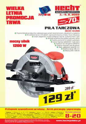 Hecht - gazetka promocyjna Wielka letnia promocja od środy 03.08 do wtorku 09.08