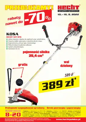 Hecht - gazetka promocyjna Gazetka od środy 10.08 do wtorku 16.08