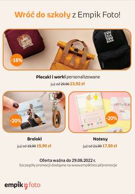 Empik Foto - gazetka promocyjna Back to school od piątku 19.08 do poniedziałku 29.08