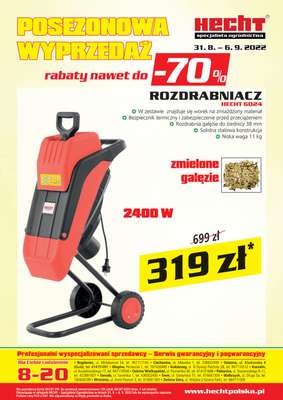 Hecht - gazetka promocyjna Gazetka od środy 31.08 do wtorku 06.09