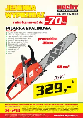 Hecht - gazetka promocyjna Jesienna wyprzedaż do -70% od środy 21.09 do wtorku 27.09