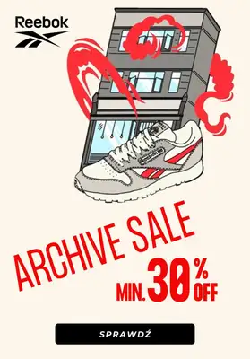 Reebok - gazetka promocyjna Min. -30% modele z archiwum od piątku 07.10 