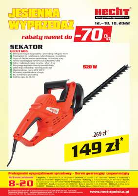 Hecht - gazetka promocyjna Gazetka od środy 12.10 do wtorku 18.10