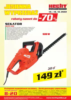 Hecht - gazetka promocyjna Gazetka od środy 12.10 do wtorku 18.10