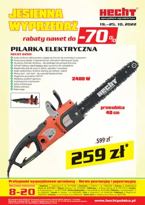 Hecht - gazetka promocyjna Jesienna wyprzedaż. Rabaty nawet do -70% od środy 19.10 do wtorku 25.10