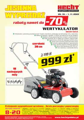 Hecht - gazetka promocyjna Jesienna wyprzedaż. Rabaty nawet do -70% od środy 26.10 do wtorku 01.11