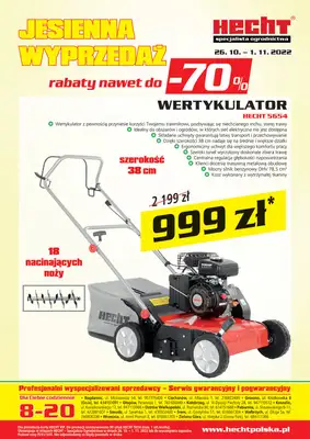 Hecht - gazetka promocyjna Jesienna wyprzedaż. Rabaty nawet do -70% od środy 26.10 do wtorku 01.11