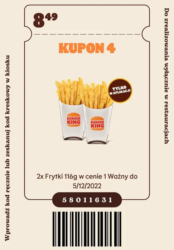 Burger King - gazetka promocyjna Nowe kupony od poniedziałku 07.11 do poniedziałku 05.12 - strona 5