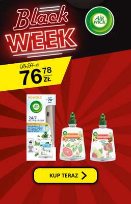 Air Wick - gazetka promocyjna Air Wick Black Week od wtorku 22.11 do poniedziałku 28.11