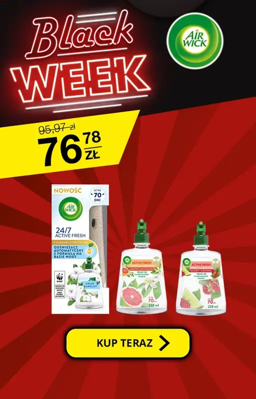 Air Wick - gazetka promocyjna Air Wick Black Week od wtorku 22.11 do poniedziałku 28.11