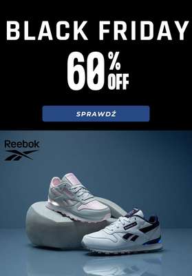 Reebok - gazetka promocyjna Do -60% na Black Friday od środy 23.11 do niedzieli 27.11