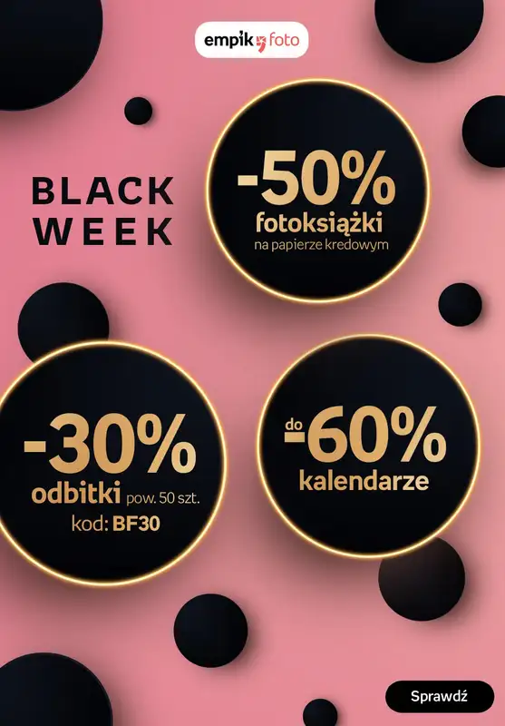 Empik Foto - gazetka promocyjna Empik Foto Black Friday od czwartku 24.11 do poniedziałku 28.11