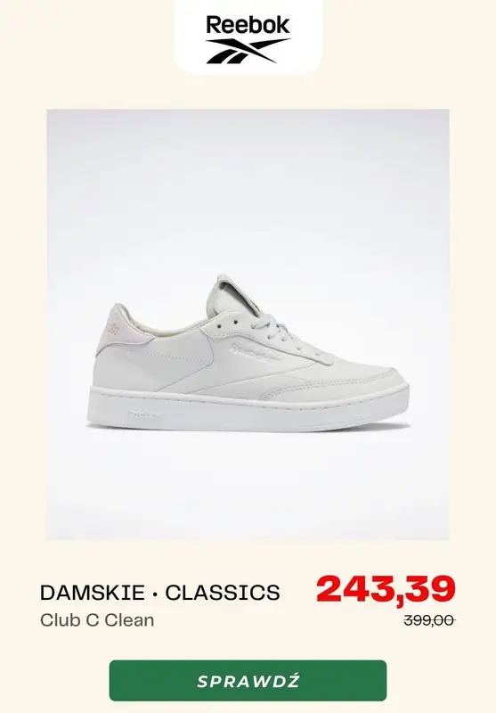 Reebok - gazetka promocyjna Do -40% na buty Club C od piątku 02.12  - strona 3