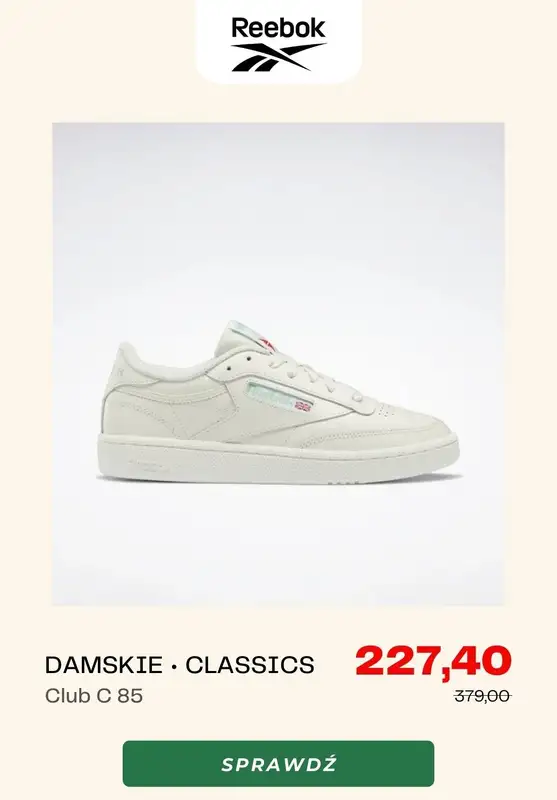 Reebok - gazetka promocyjna Do -40% na buty Club C od piątku 02.12  - strona 7