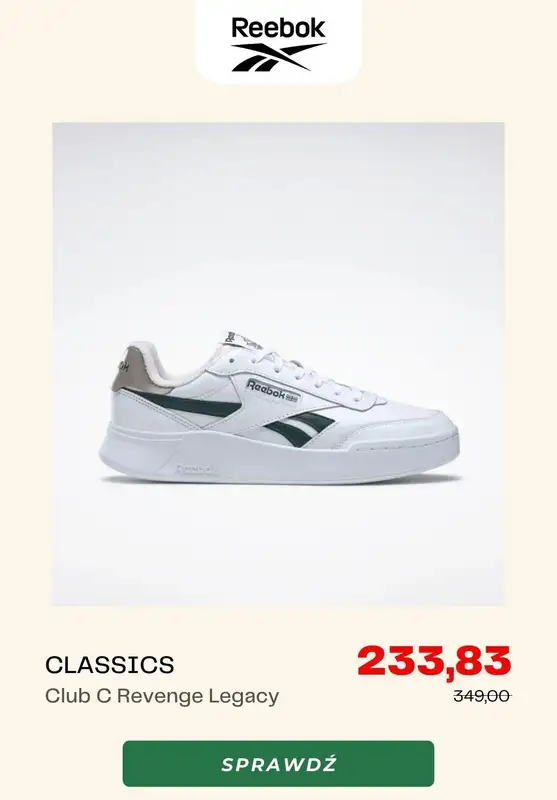 Reebok - gazetka promocyjna Do -40% na buty Club C od piątku 02.12  - strona 6