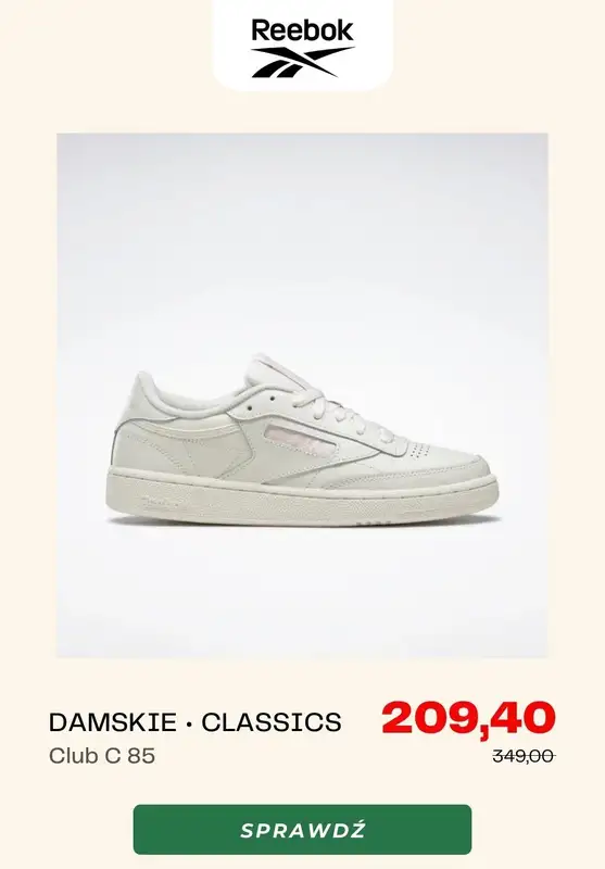 Reebok - gazetka promocyjna Do -40% na buty Club C od piątku 02.12  - strona 4