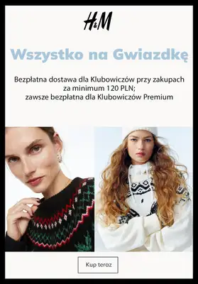 Dzień darmowej dostawy! - gazetka promocyjna H&M │Darmowa dostawa dla Klubowiczów od poniedziałku 05.12 do poniedziałku 19.12