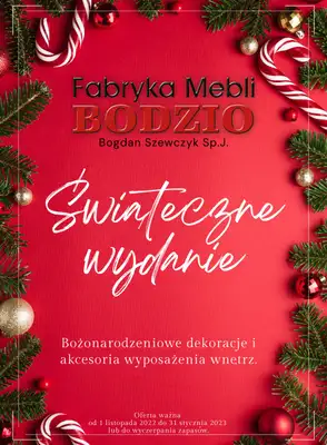 Bodzio - gazetka promocyjna Świąteczne wydanie od wtorku 01.11 do wtorku 31.01 Bodzio - gazetka promocyjna Świąteczne wydanie od wtorku 01.11 do wtorku 31.01
