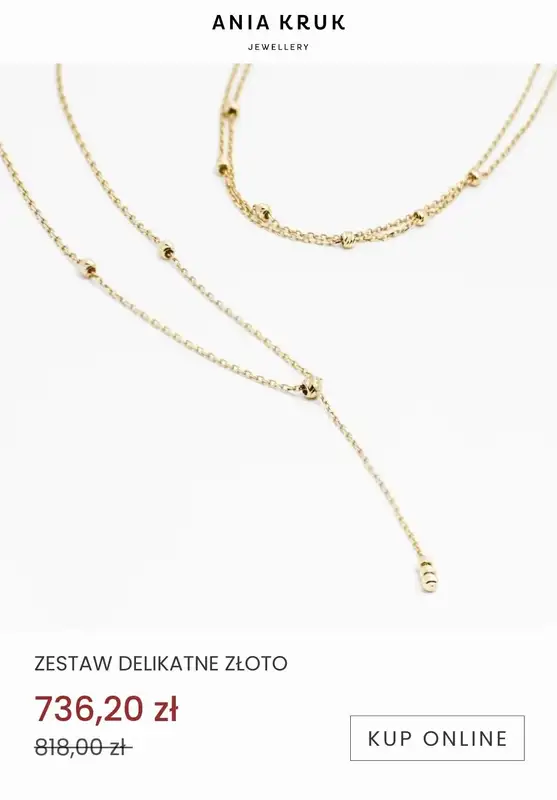 Ania Kruk - gazetka promocyjna W zestawie TANIEJ - świąteczne komplety biżuterii od poniedziałku 19.12 do niedzieli 25.12 - strona 6