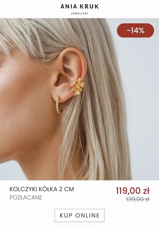 Ania Kruk - gazetka promocyjna Do -50% wyprzedaż biżuterii od środy 21.12 do środy 28.12 - strona 19