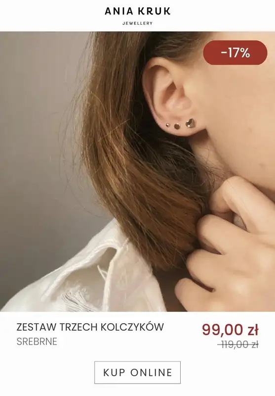 Ania Kruk - gazetka promocyjna Do -50% wyprzedaż biżuterii od środy 21.12 do środy 28.12 - strona 15